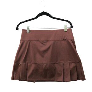 Sigrid Olsen Active Skort Womens S Brown Tennis Golf Pleated Zip Pocket